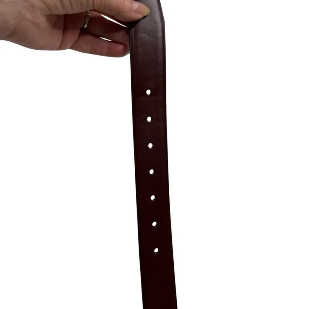 Dockers Men's Reversible Brown Black Italian Leather Belt Sz 40